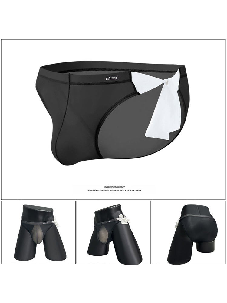 2 Pack Men's Nylon Ultra-Thin Breathable Semi-Transparent Sexy Briefs | dmunderwear