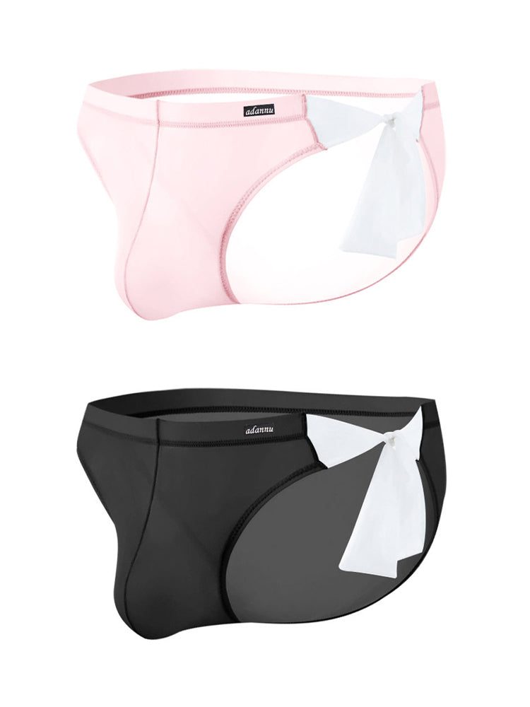 2 Pack Men's Nylon Ultra-Thin Breathable Semi-Transparent Sexy Briefs | dmunderwear detail image 14