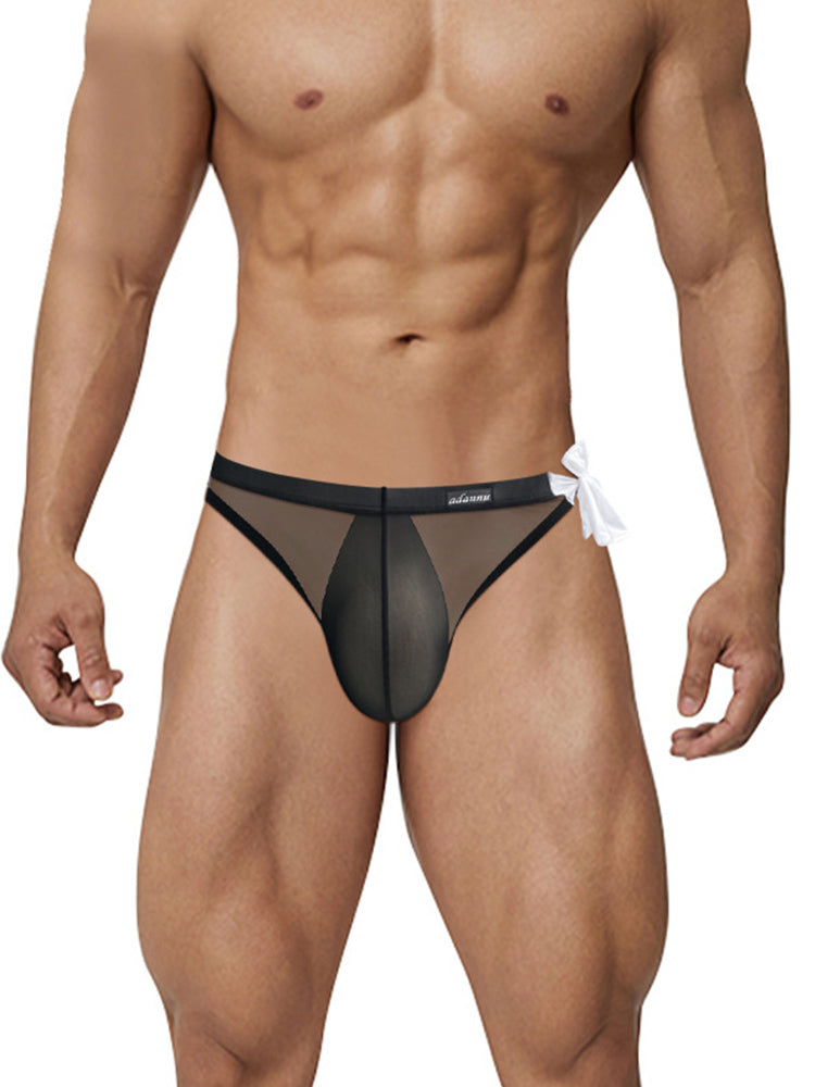 2 Pack Men's Nylon Ultra-Thin Breathable Semi-Transparent Sexy Briefs | dmunderwear detail image 15
