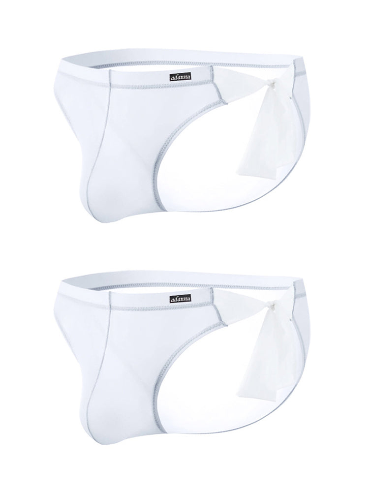2 Pack Men's Nylon Ultra-Thin Breathable Semi-Transparent Sexy Briefs | dmunderwear detail image 20