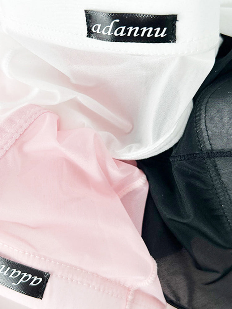 2 Pack Men's Nylon Ultra-Thin Breathable Semi-Transparent Sexy Briefs | dmunderwear detail image 6
