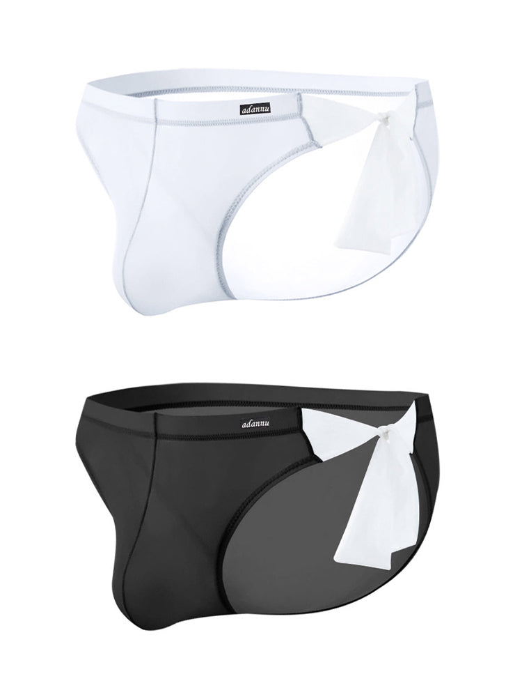 2 Pack Men's Nylon Ultra-Thin Breathable Semi-Transparent Sexy Briefs | dmunderwear detail image 8