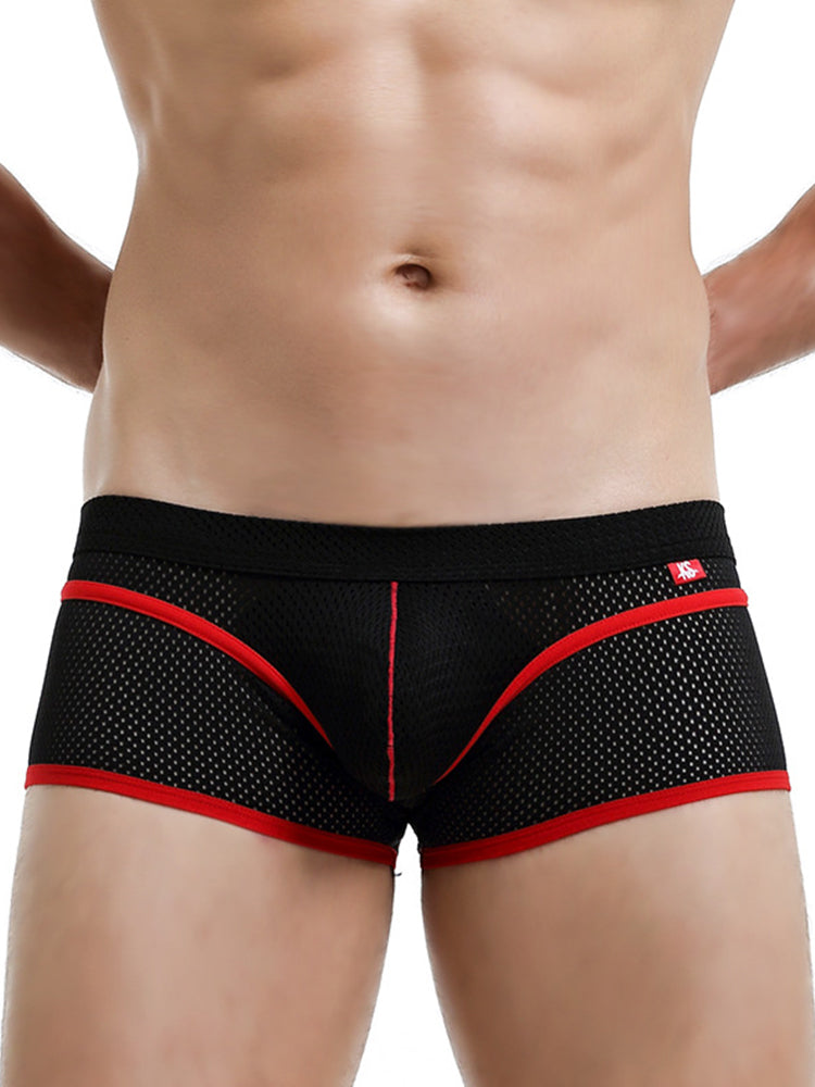 2 Pack Men's Odor-Control Breathable Mesh with U-Pouch Design Trunks | dmunderwear detail image 10