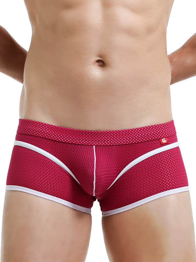 2 Pack Men's Odor-Control Breathable Mesh with U-Pouch Design Trunks | dmunderwear detail image 11