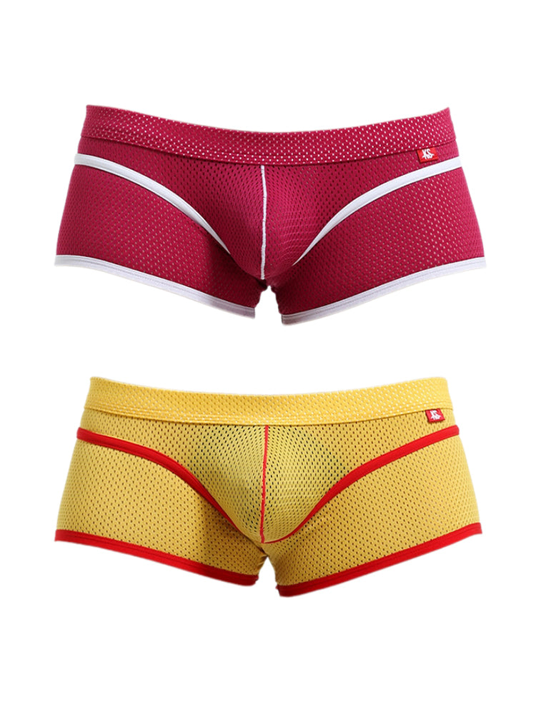 2 Pack Men's Odor-Control Breathable Mesh with U-Pouch Design Trunks | dmunderwear detail image 12