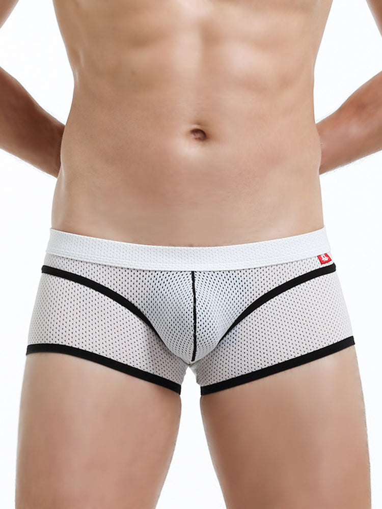 2 Pack Men's Odor-Control Breathable Mesh with U-Pouch Design Trunks | dmunderwear detail image 13
