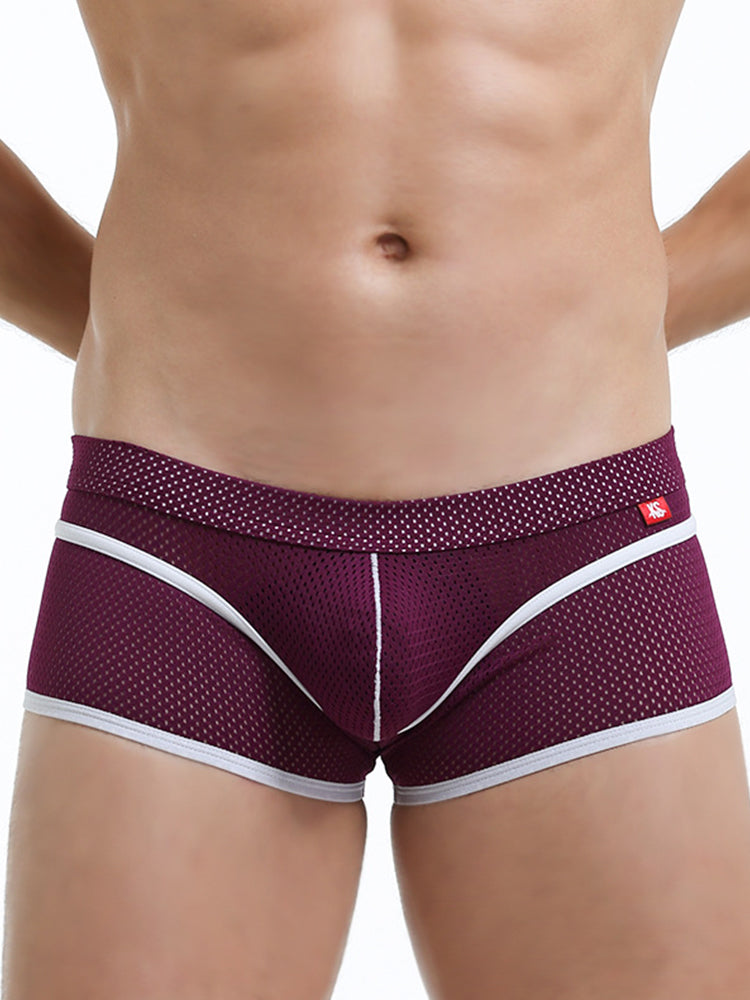 2 Pack Men's Odor-Control Breathable Mesh with U-Pouch Design Trunks | dmunderwear detail image 15