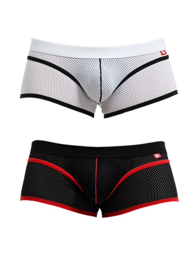 2 Pack Men's Odor-Control Breathable Mesh with U-Pouch Design Trunks | dmunderwear detail image 17