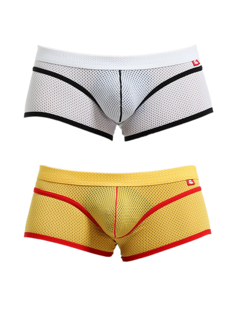 2 Pack Men's Odor-Control Breathable Mesh with U-Pouch Design Trunks | dmunderwear detail image 2