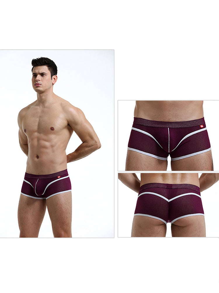 2 Pack Men's Odor-Control Breathable Mesh with U-Pouch Design Trunks | dmunderwear detail image 20