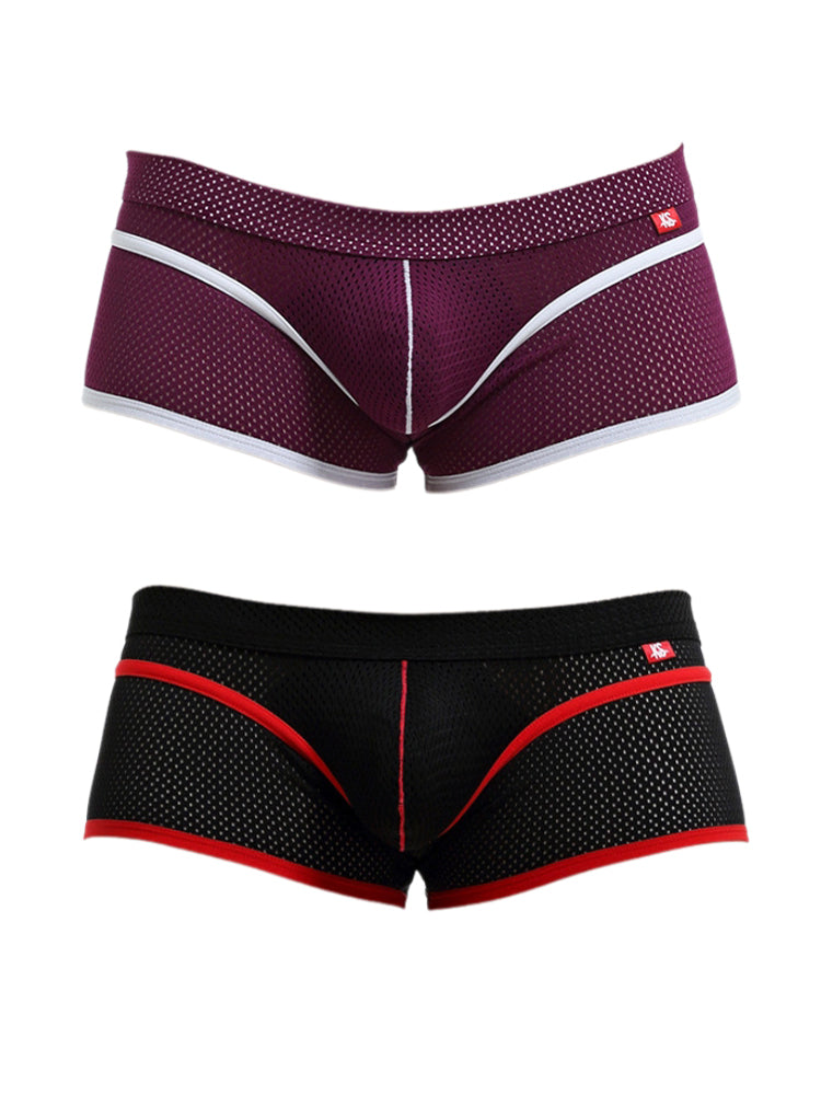 2 Pack Men's Odor-Control Breathable Mesh with U-Pouch Design Trunks | dmunderwear detail image 7