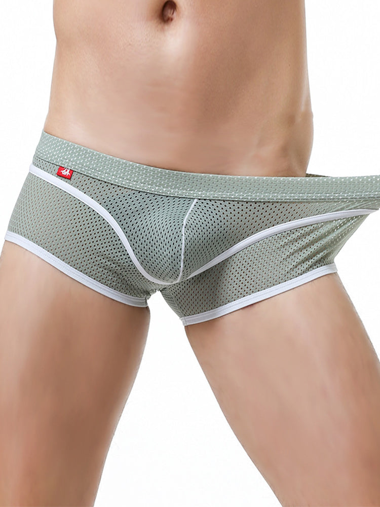 2 Pack Men's Odor-Control Breathable Mesh with U-Pouch Design Trunks | dmunderwear detail image 9