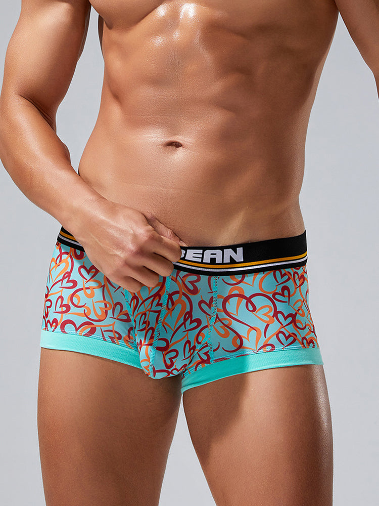 2 Pack Men's Odor-Control Breathable Printed Trunks | dmunderwear detail image 10