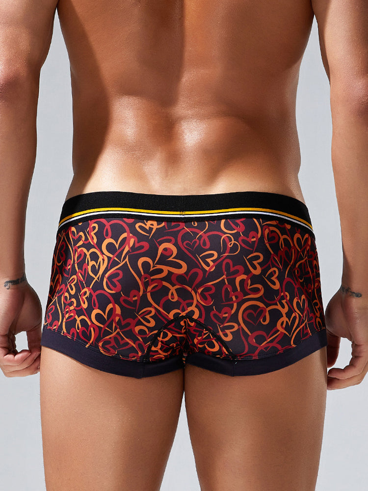 2 Pack Men's Odor-Control Breathable Printed Trunks | dmunderwear detail image 13
