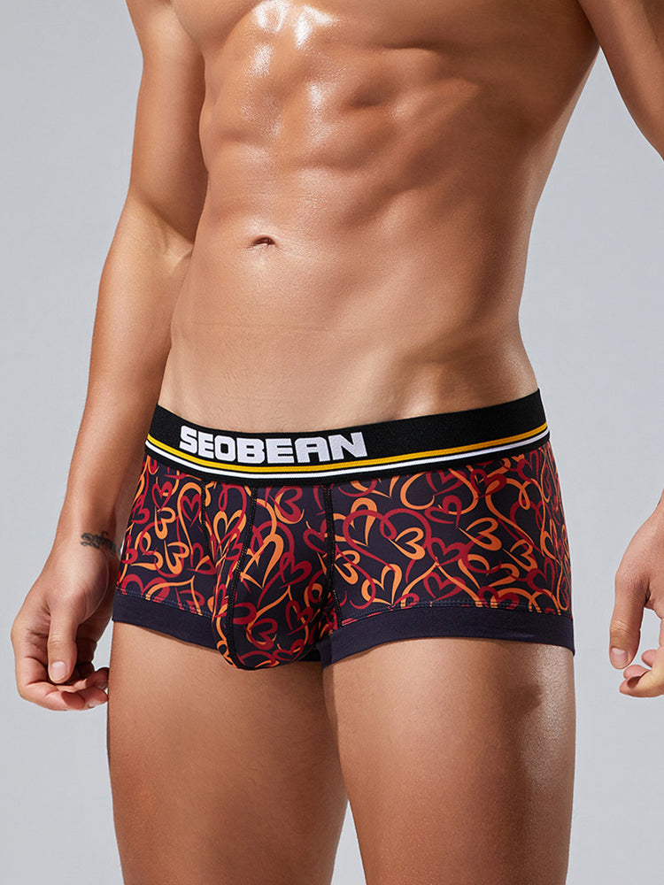 2 Pack Men's Odor-Control Breathable Printed Trunks | dmunderwear detail image 14