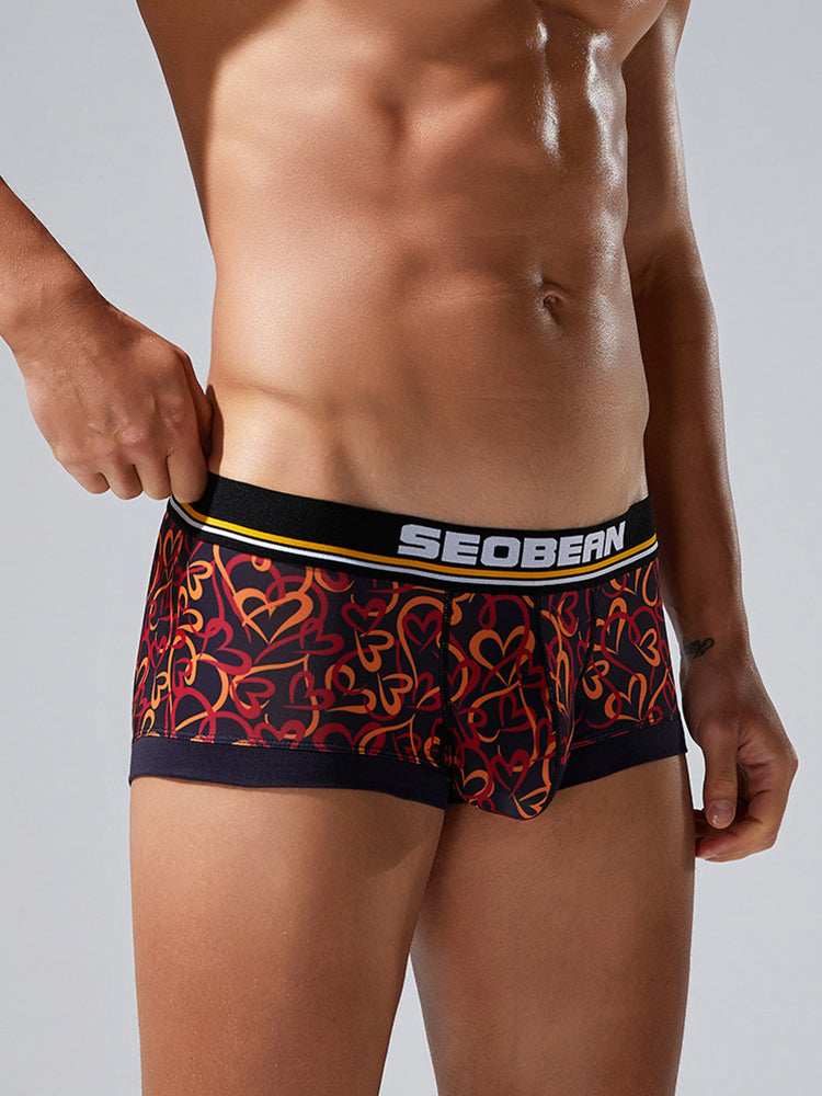 2 Pack Men's Odor-Control Breathable Printed Trunks | dmunderwear detail image 15