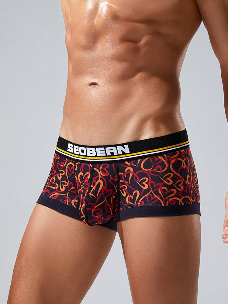 2 Pack Men's Odor-Control Breathable Printed Trunks | dmunderwear detail image 18