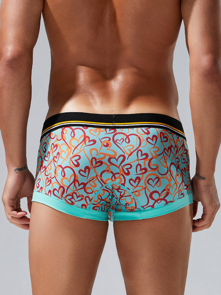 2 Pack Men's Odor-Control Breathable Printed Trunks | dmunderwear detail image 6