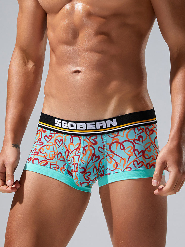 2 Pack Men's Odor-Control Breathable Printed Trunks | dmunderwear detail image 9