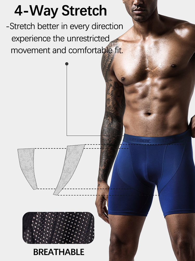 2-Pack Men's Performance Boxer Brief Athletic Underwear | dmunderwear detail image 14