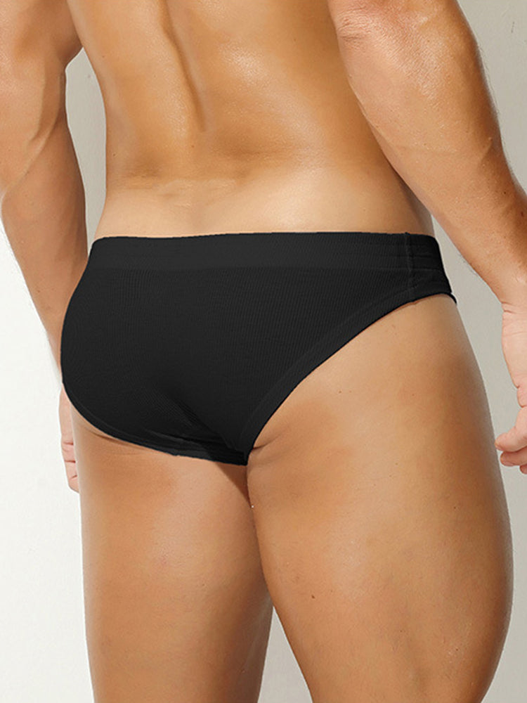 2 Pack Men's Premium Comfortable Fabric Low-Rise U-Shaped Briefs | dmunderwear detail image 10