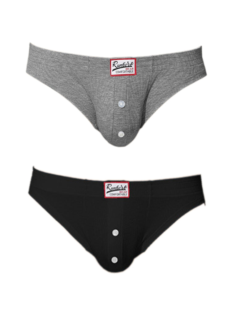 2 Pack Men's Premium Comfortable Fabric Low-Rise U-Shaped Briefs | dmunderwear detail image 17