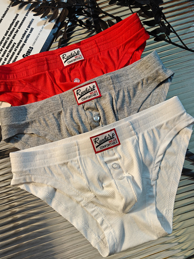 2 Pack Men's Premium Comfortable Fabric Low-Rise U-Shaped Briefs | dmunderwear detail image 19