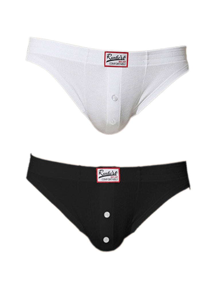 2 Pack Men's Premium Comfortable Fabric Low-Rise U-Shaped Briefs | dmunderwear detail image 2