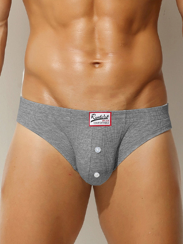 2 Pack Men's Premium Comfortable Fabric Low-Rise U-Shaped Briefs | dmunderwear detail image 3