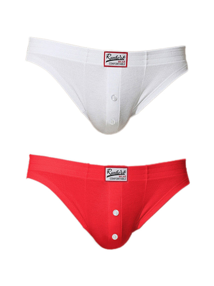 2 Pack Men's Premium Comfortable Fabric Low-Rise U-Shaped Briefs | dmunderwear detail image 7