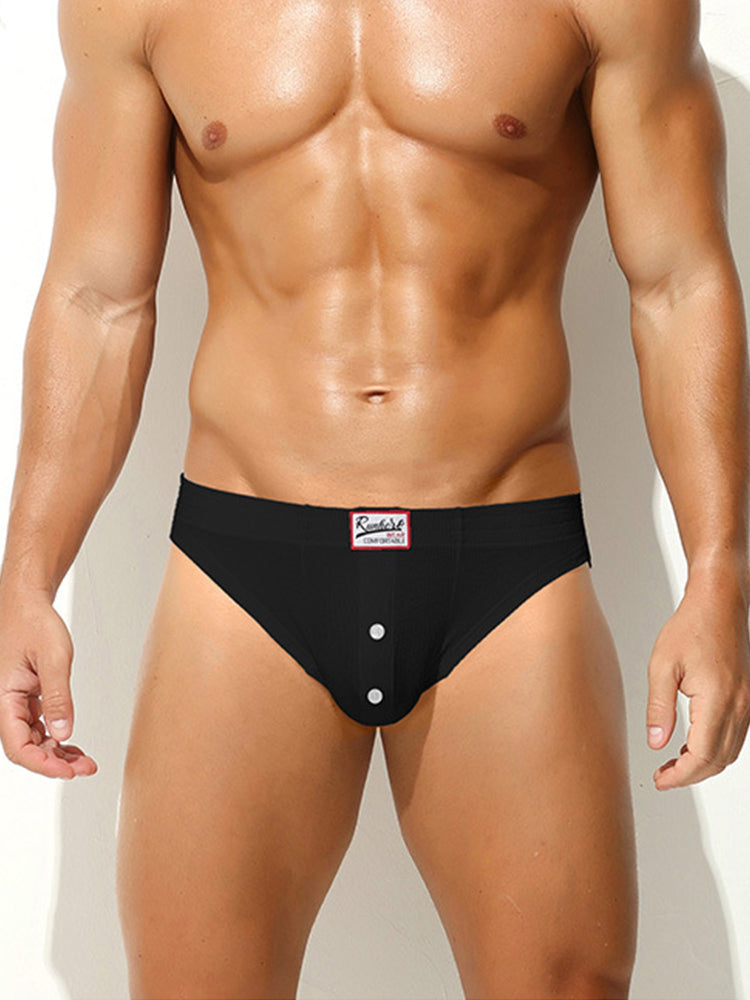 2 Pack Men's Premium Comfortable Fabric Low-Rise U-Shaped Briefs | dmunderwear detail image 9