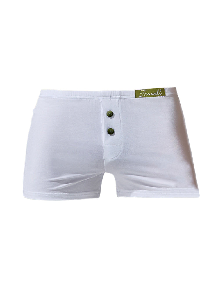 2 Pack Men's Premium Cotton Lightweight & Airy Button Fly Comfy Waistband Trunks | dmunderwear