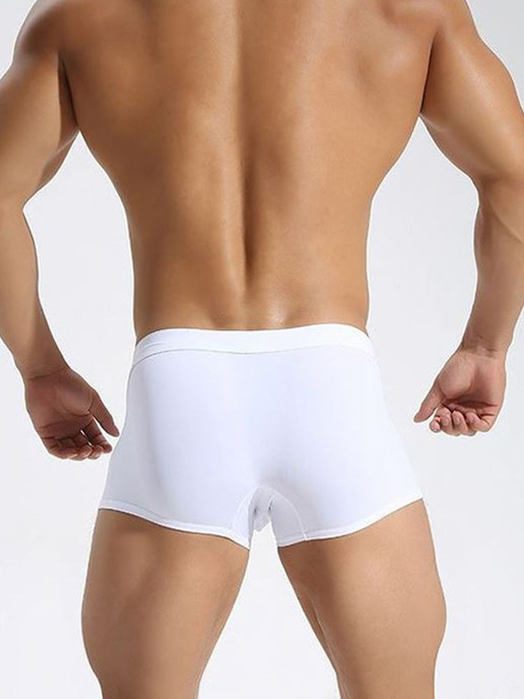 2 Pack Men's Premium Ice Silk U-Pouch Design Soft & Smooth Trunks | dmunderwear detail image 10