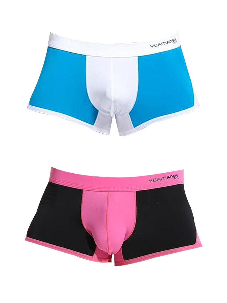 2 Pack Men's Premium Ice Silk U-Pouch Design Soft & Smooth Trunks | dmunderwear detail image 12