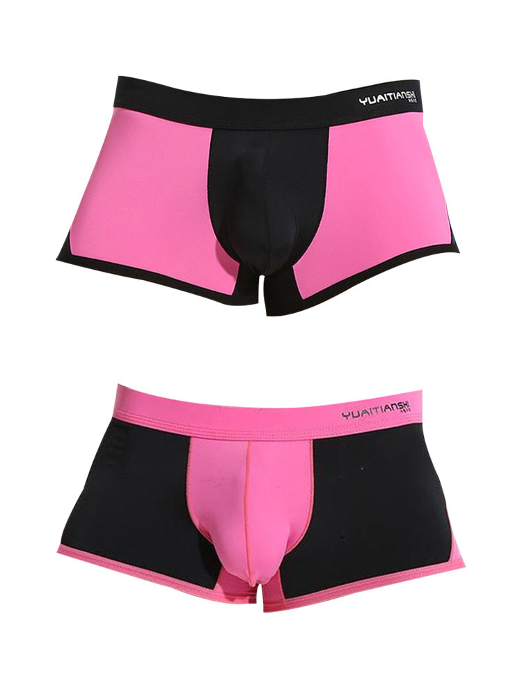 2 Pack Men's Premium Ice Silk U-Pouch Design Soft & Smooth Trunks | dmunderwear detail image 7