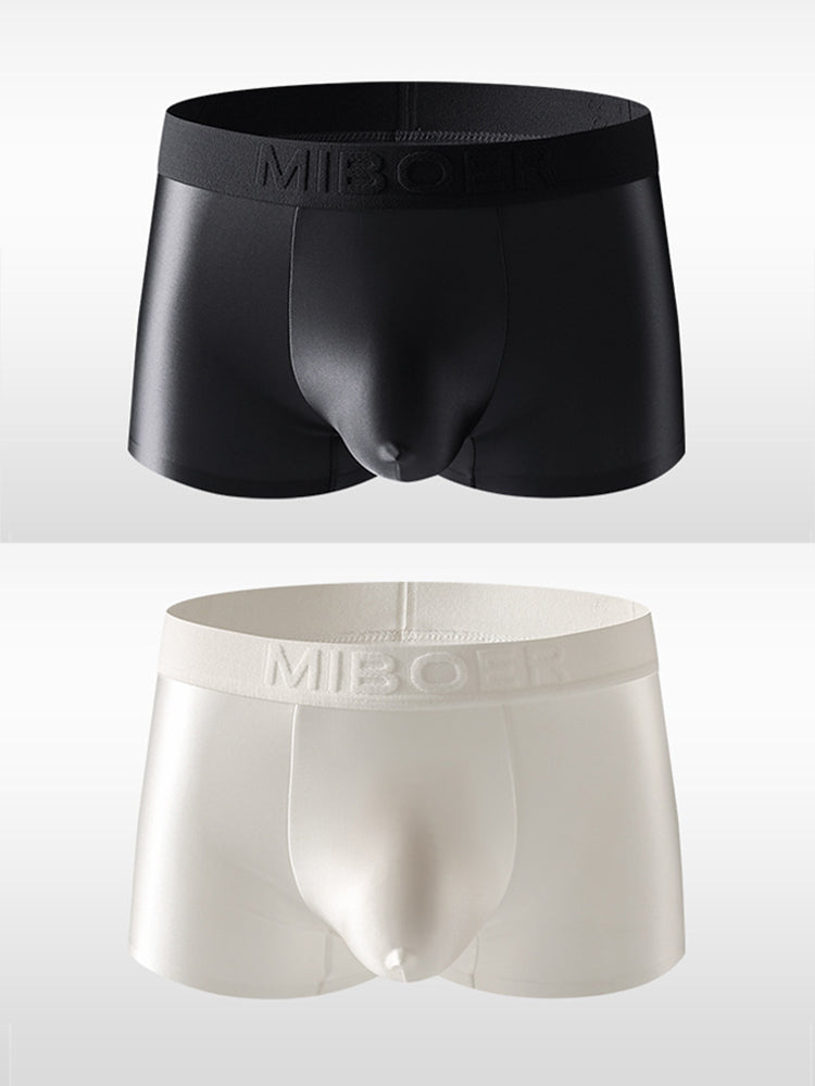 2 Pack Men's Premium Ice Silk Ultra-Soft Lightweight & Airy Trunks | dmunderwear detail image 2