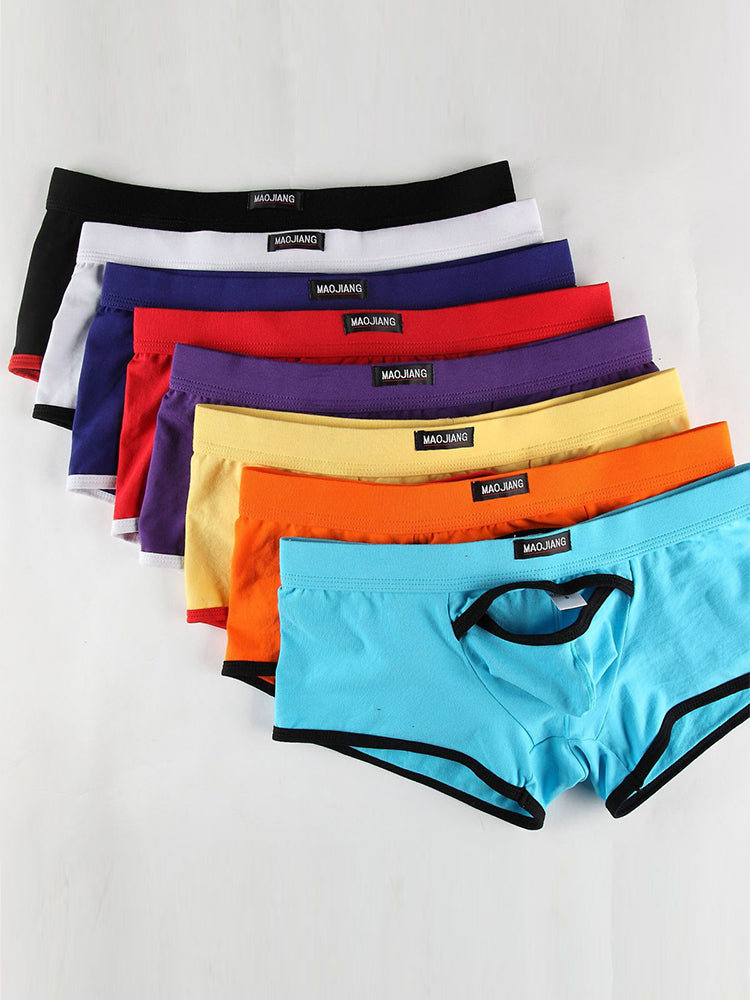2 Pack Men's Premium Soft Cotton Breathable Pouch Solid Color Supportive Trunks | dmunderwear detail image 16