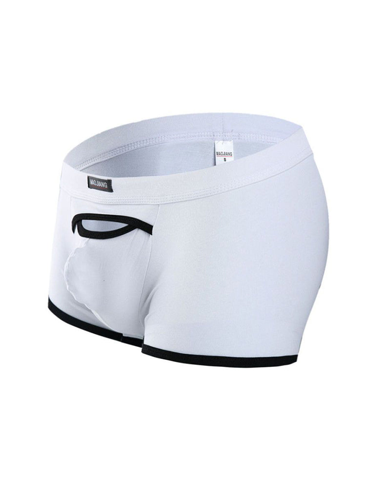 2 Pack Men's Premium Soft Cotton Breathable Pouch Solid Color Supportive Trunks | dmunderwear detail image 17