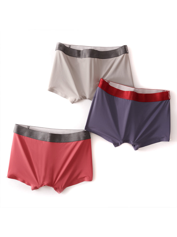 2 Pack Men's Premium Ultra-Thin Seamless Ice Silk Stretch Fit Trunks | dmunderwear detail image 7