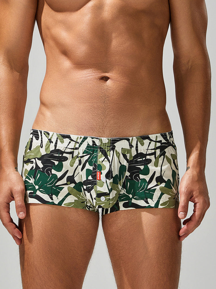2 Pack Men's Printed Pure Cotton Trunks | dmunderwear