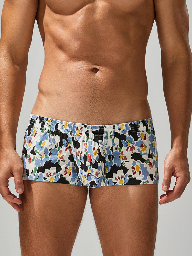 2 Pack Men's Printed Pure Cotton Trunks | dmunderwear detail image 10