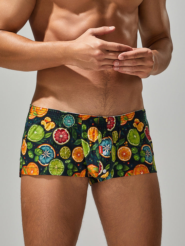2 Pack Men's Printed Pure Cotton Trunks | dmunderwear detail image 14