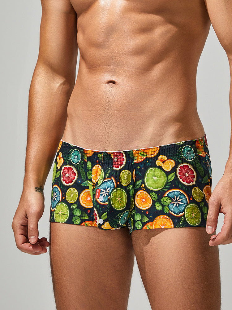 2 Pack Men's Printed Pure Cotton Trunks | dmunderwear detail image 15