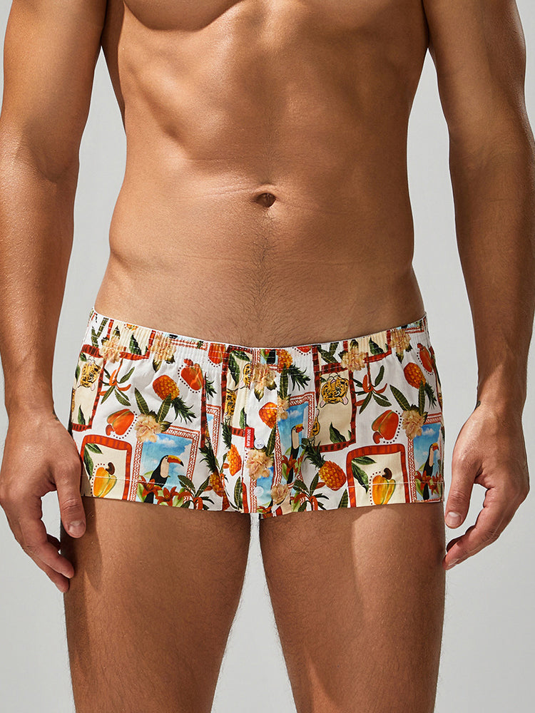 2 Pack Men's Printed Pure Cotton Trunks | dmunderwear detail image 5