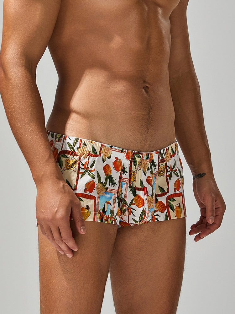 2 Pack Men's Printed Pure Cotton Trunks | dmunderwear detail image 6