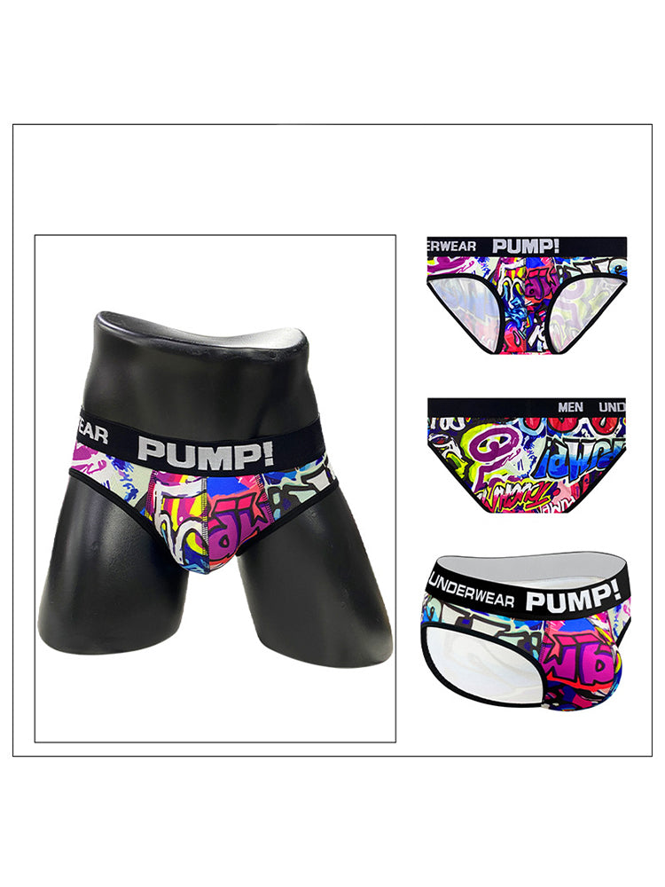 2 Pack Men's Printed Sexy & Trendy Low-Rise Breathable Casual Briefs | dmunderwear detail image 10