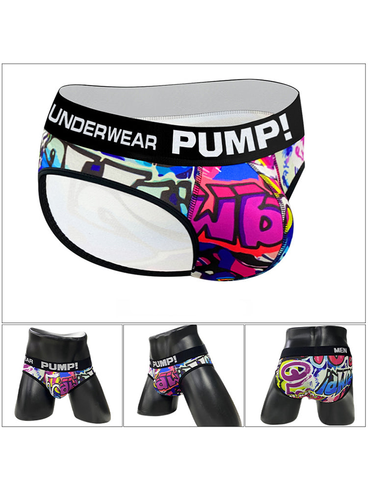 2 Pack Men's Printed Sexy & Trendy Low-Rise Breathable Casual Briefs | dmunderwear detail image 11