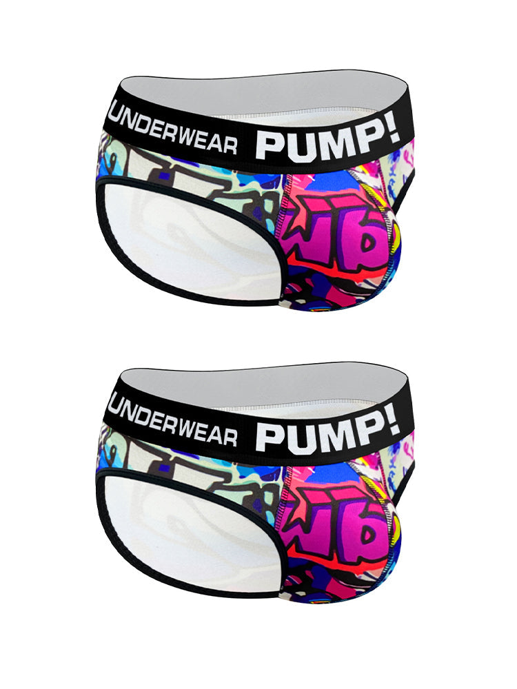 2 Pack Men's Printed Sexy & Trendy Low-Rise Breathable Casual Briefs | dmunderwear detail image 14