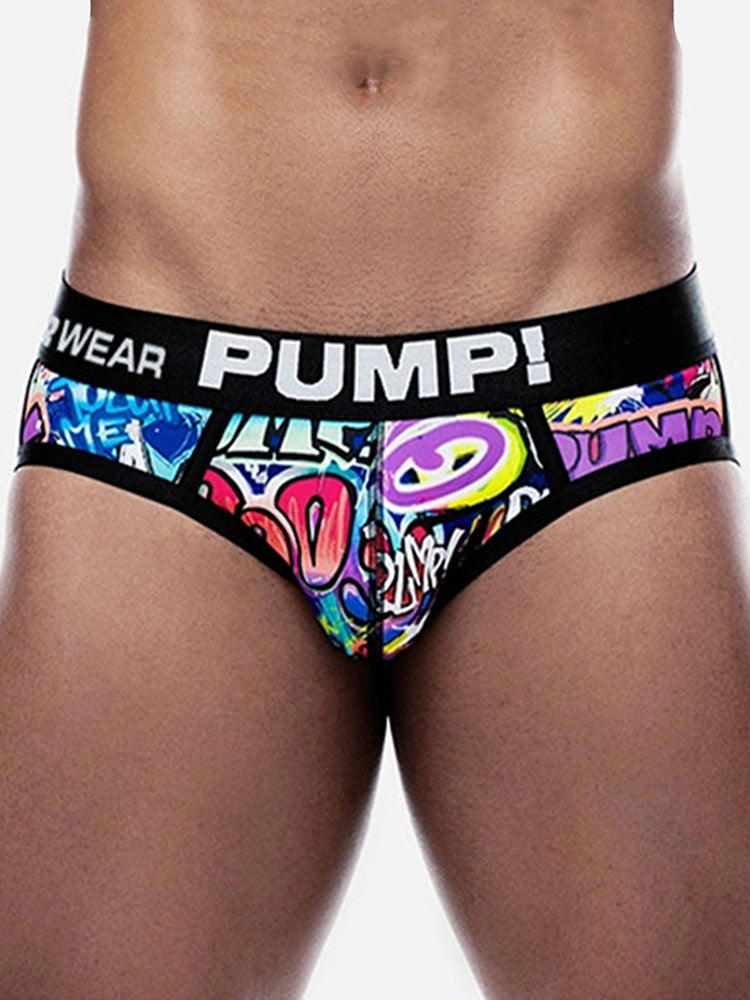 2 Pack Men's Printed Sexy & Trendy Low-Rise Breathable Casual Briefs | dmunderwear detail image 15