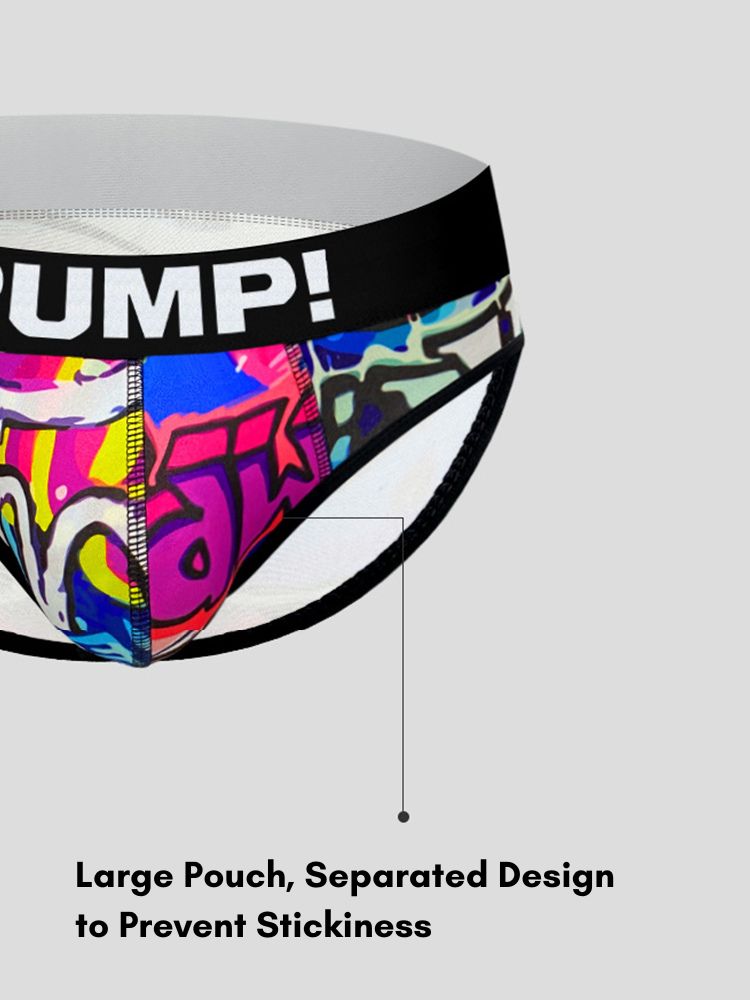 2 Pack Men's Printed Sexy & Trendy Low-Rise Breathable Casual Briefs | dmunderwear detail image 5